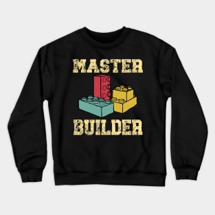 Birthday Master Brick Block Builder Crewneck Sweatshirt